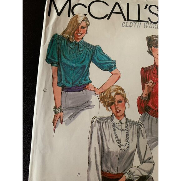 McCall's Misses Blouse Sewing Pattern Size 10 7375 - Uncut 1980s - Picture 4 of 9